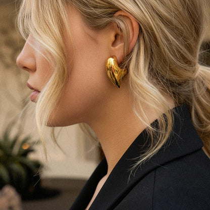 Amara Chunky Heart Earrings