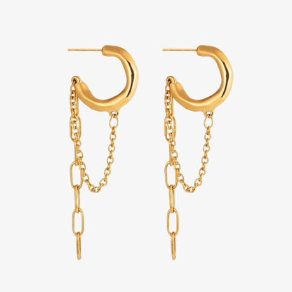 Link Chain Hoop Earrings