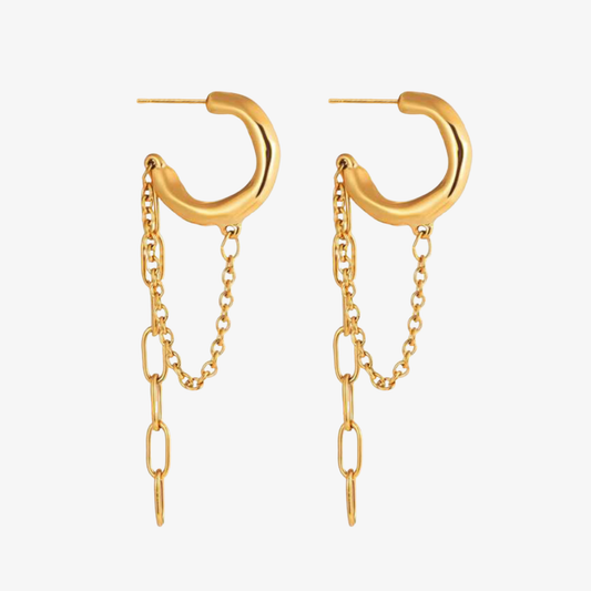 Link Chain Hoop Earrings