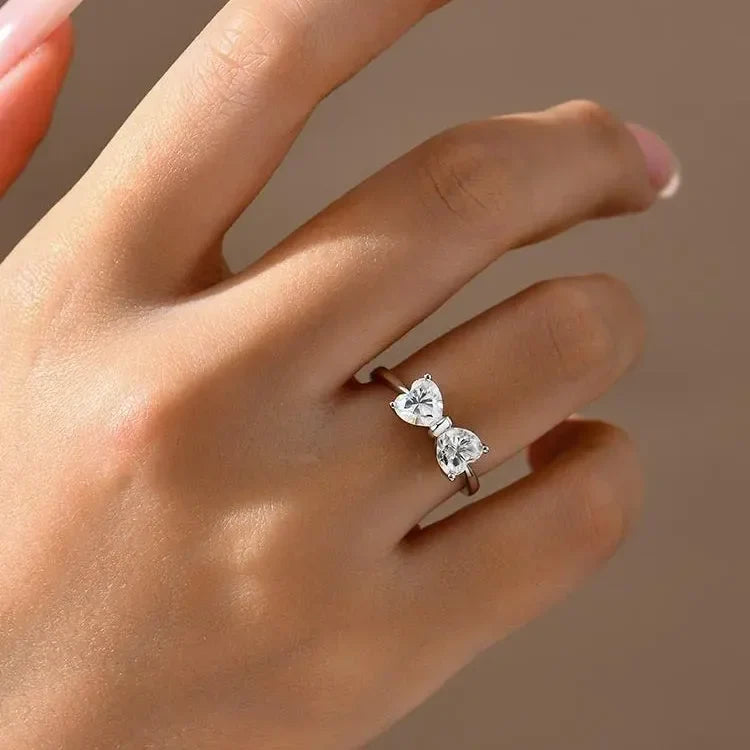 Bow Moissanite Statement Ring
