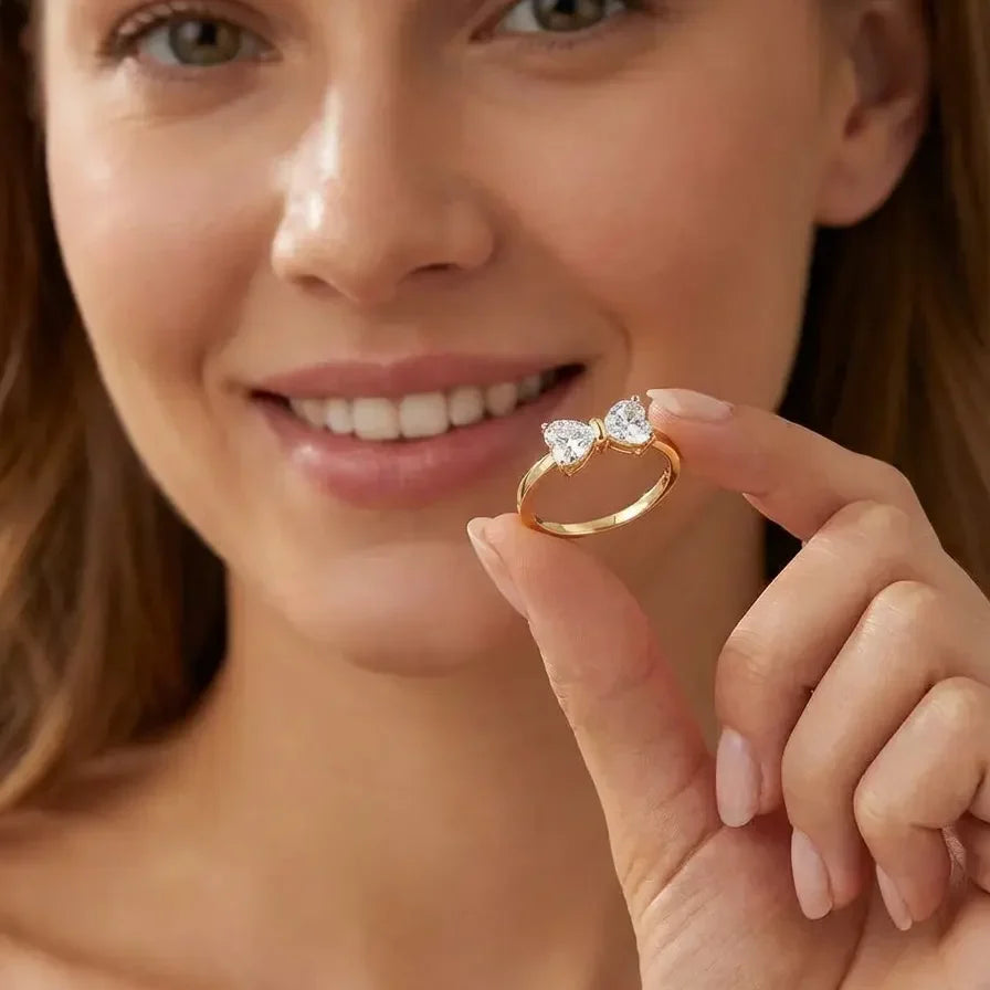 Bow Moissanite Statement Ring
