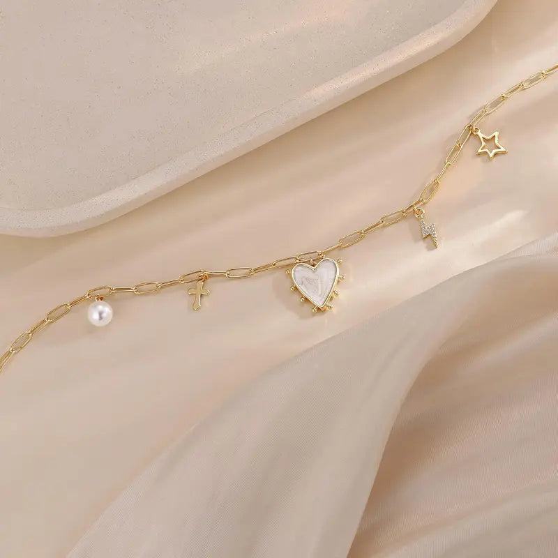 Paperclip Charm Detail Necklace