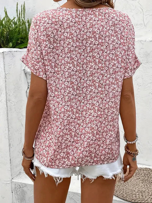 Airy Button Front Blouse