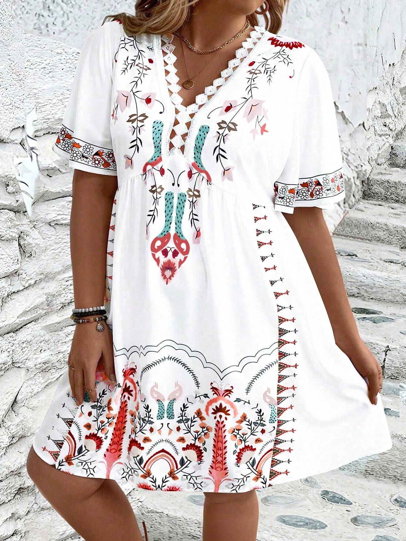 Alina Breezy Plus Size Midi Dress