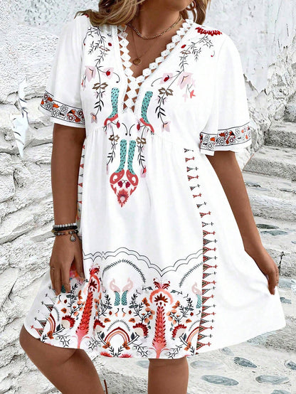 Alina Breezy Plus Size Midi Dress