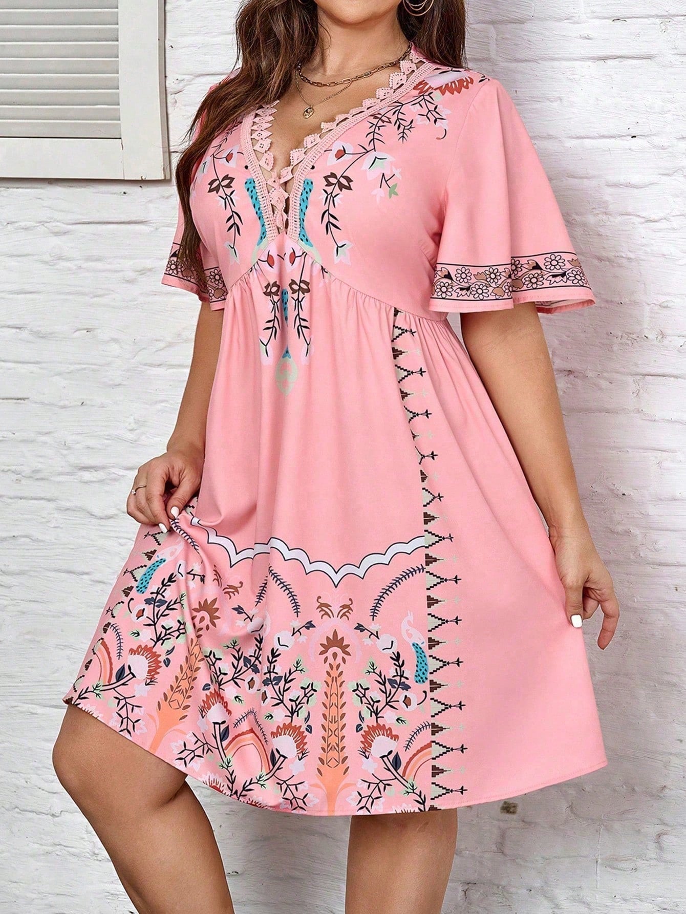 Alina Breezy Plus Size Midi Dress