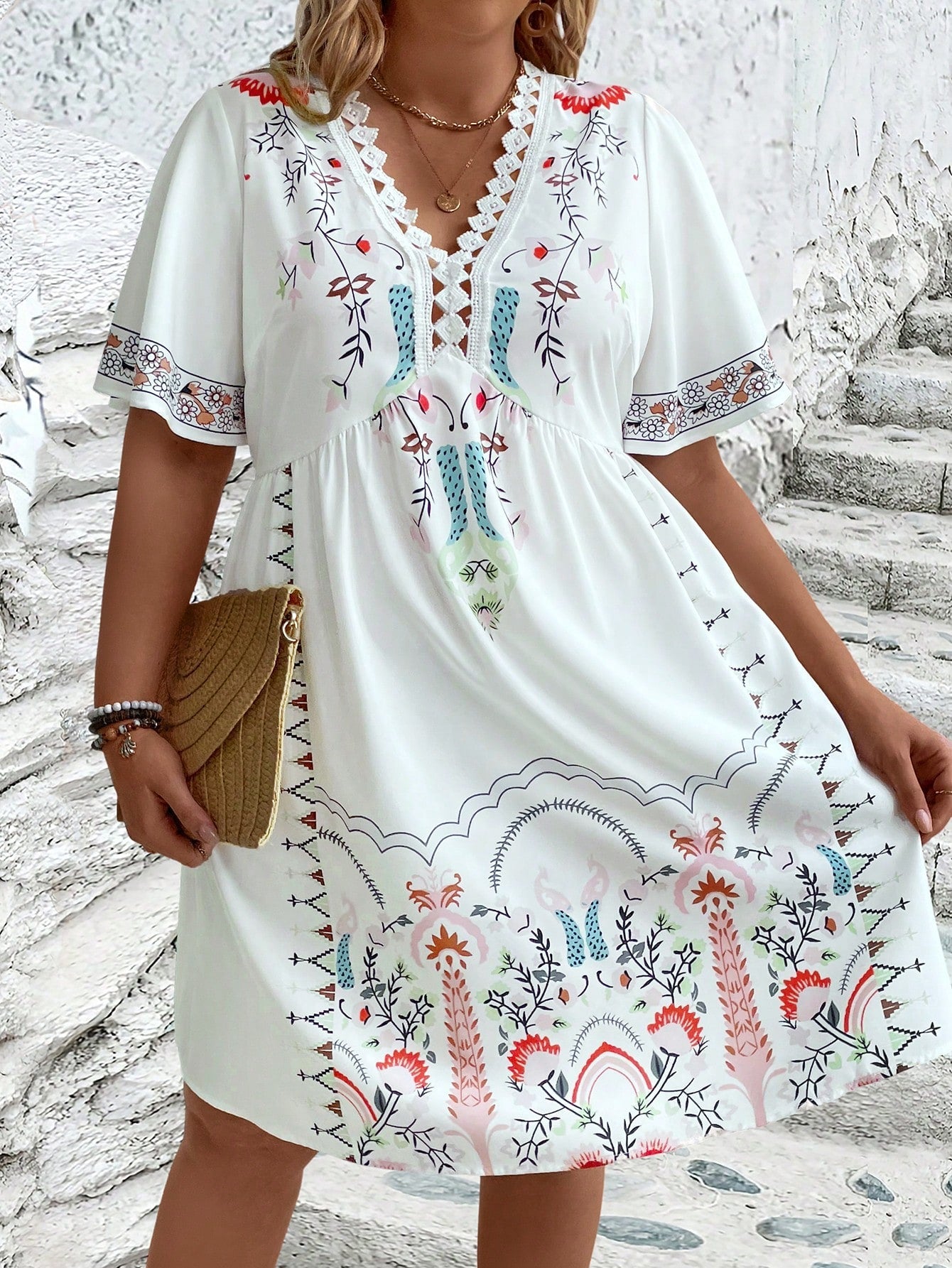 Alina Breezy Plus Size Midi Dress