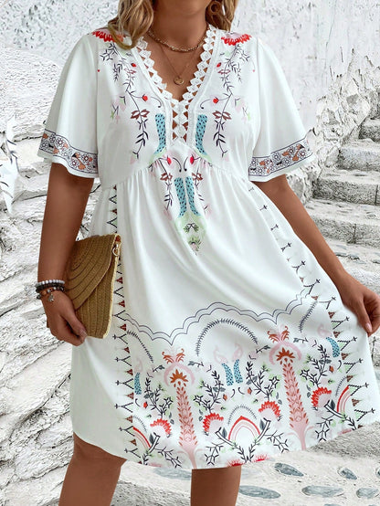 Alina Breezy Plus Size Midi Dress