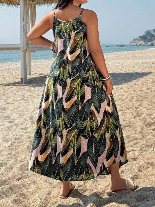Alina Plus Size Boho Maxi Dress