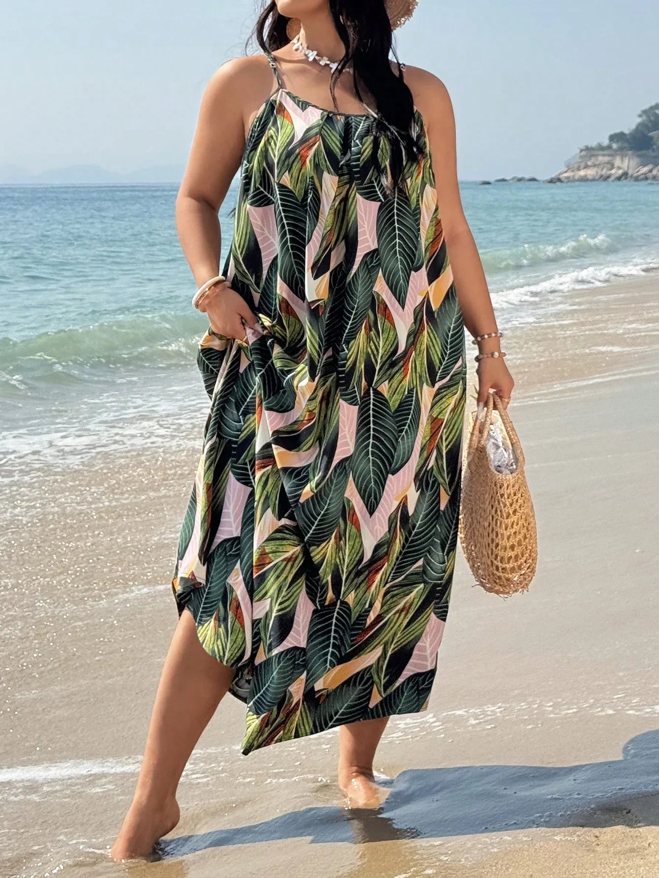 Alina Plus Size Boho Maxi Dress