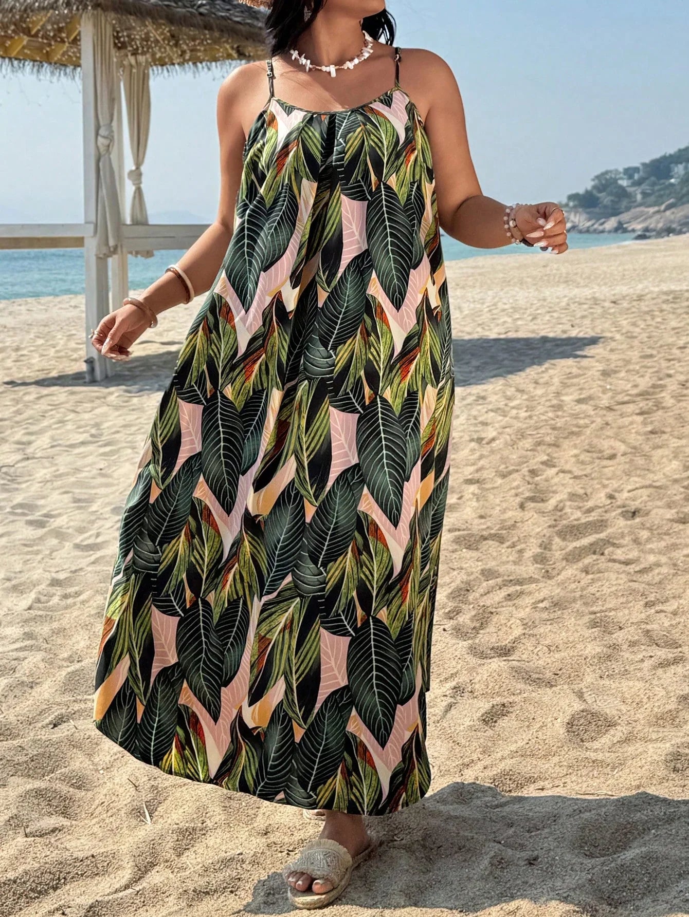 Alina Plus Size Boho Maxi Dress
