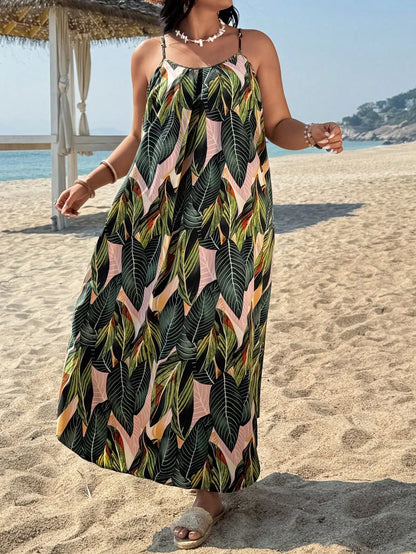 Alina Plus Size Boho Maxi Dress