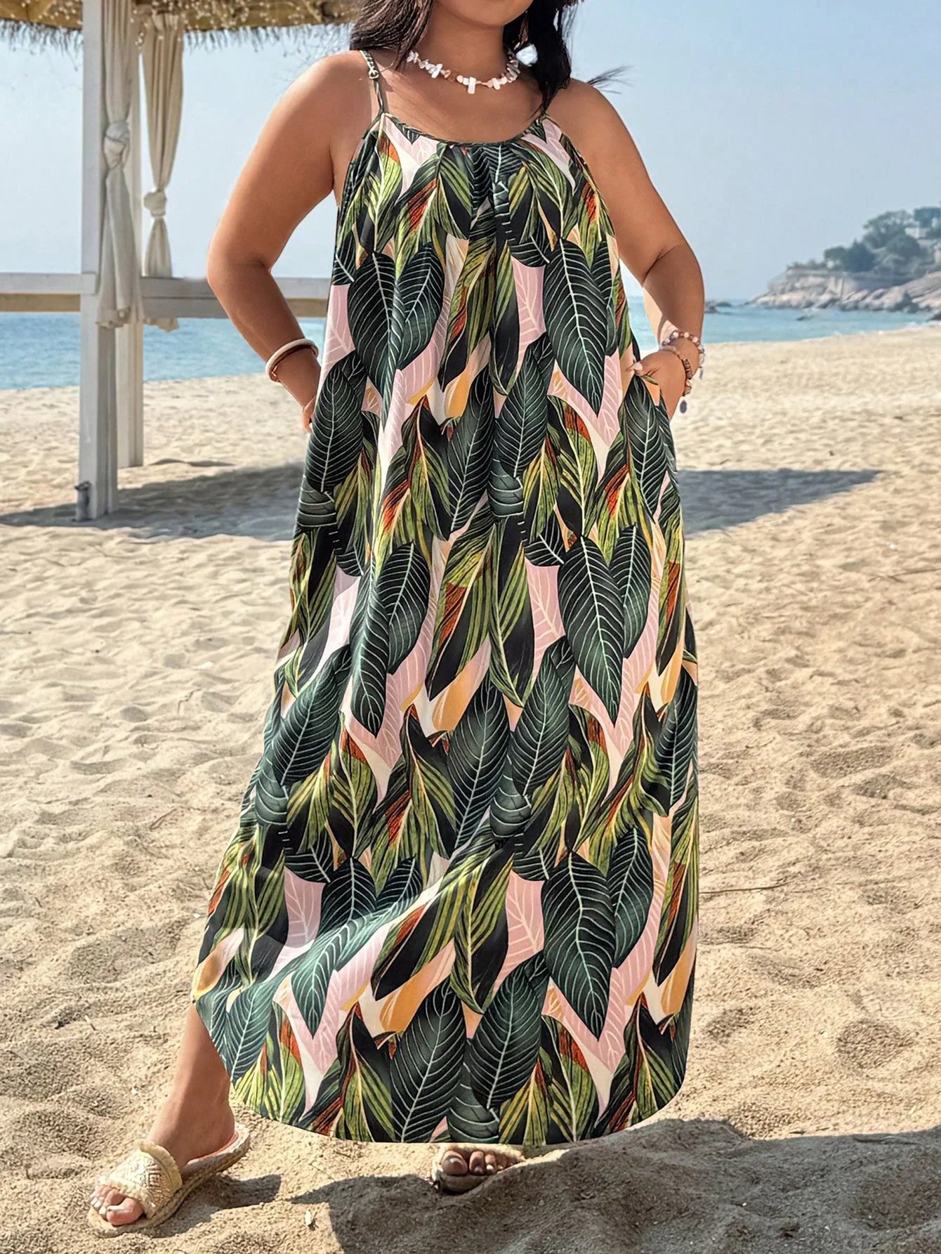 Alina Plus Size Boho Maxi Dress