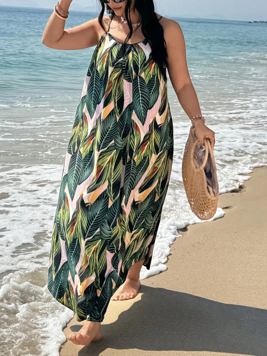 Alina Plus Size Boho Maxi Dress
