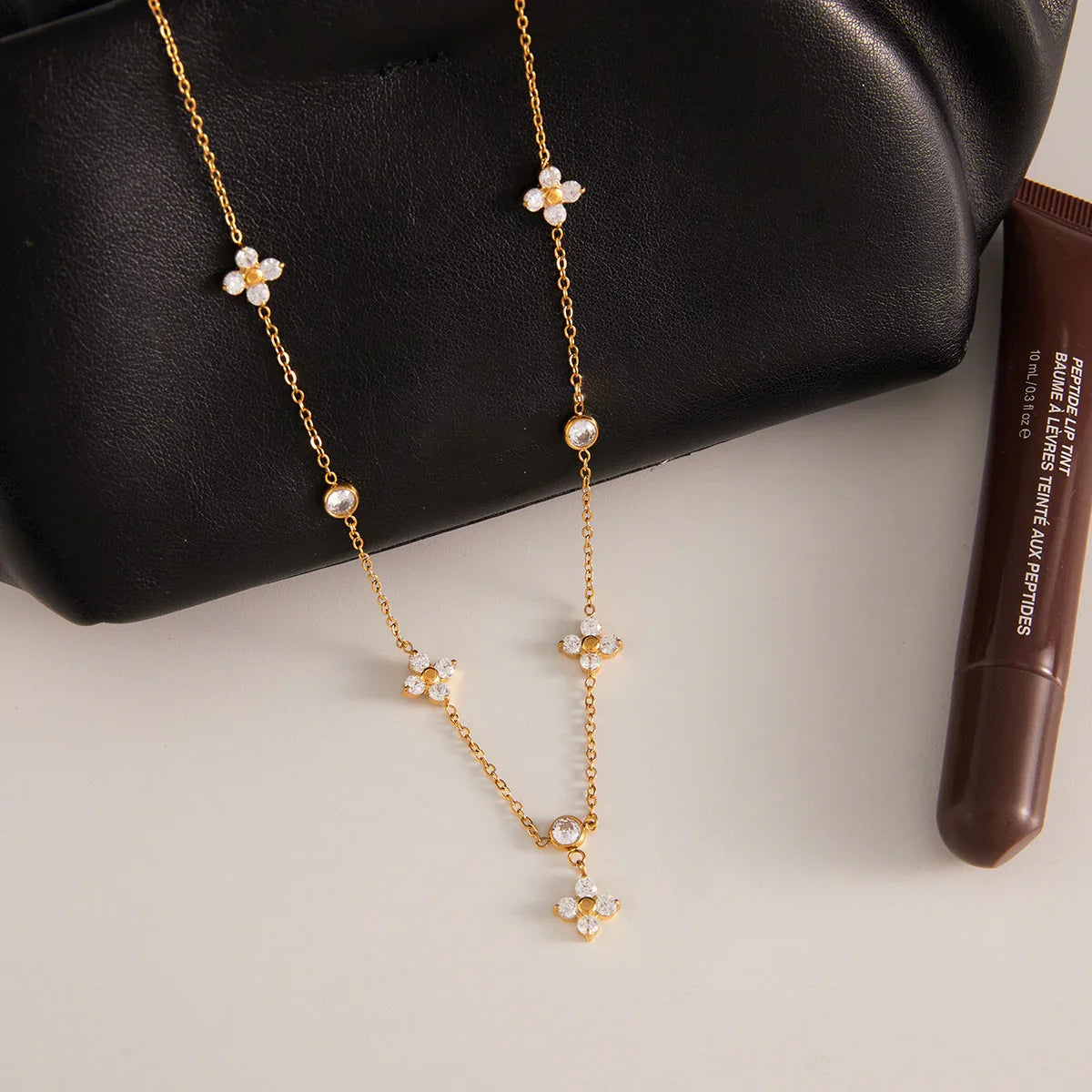 Diamond Clover Layered Necklace