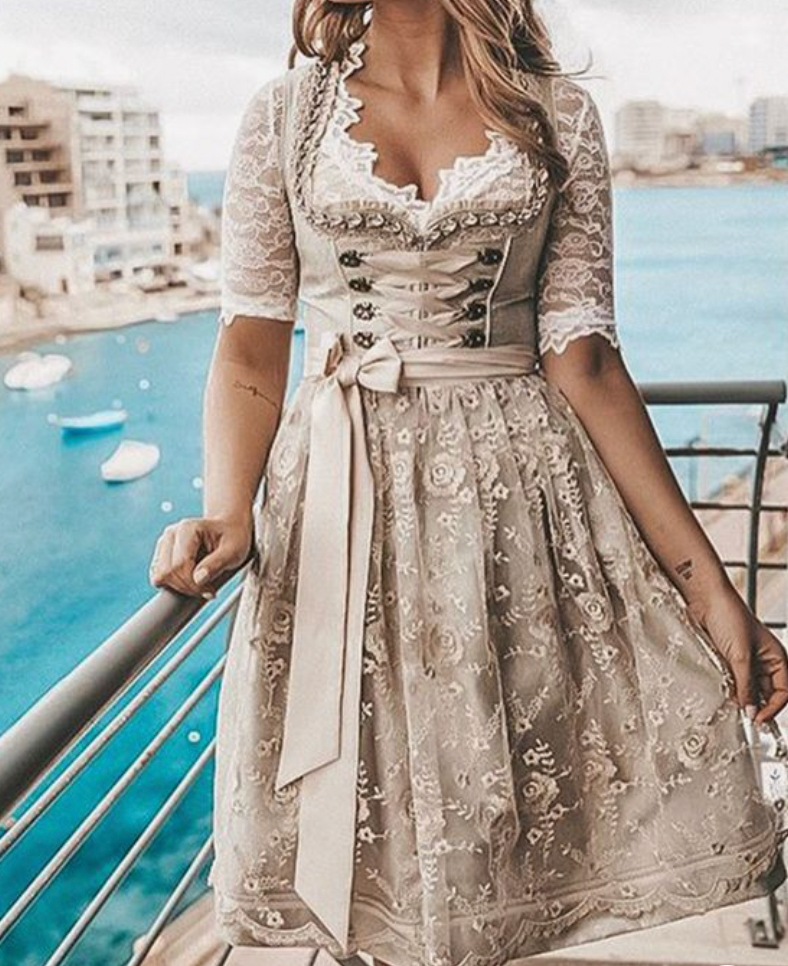 Bavarian Lace Dirndl Dress