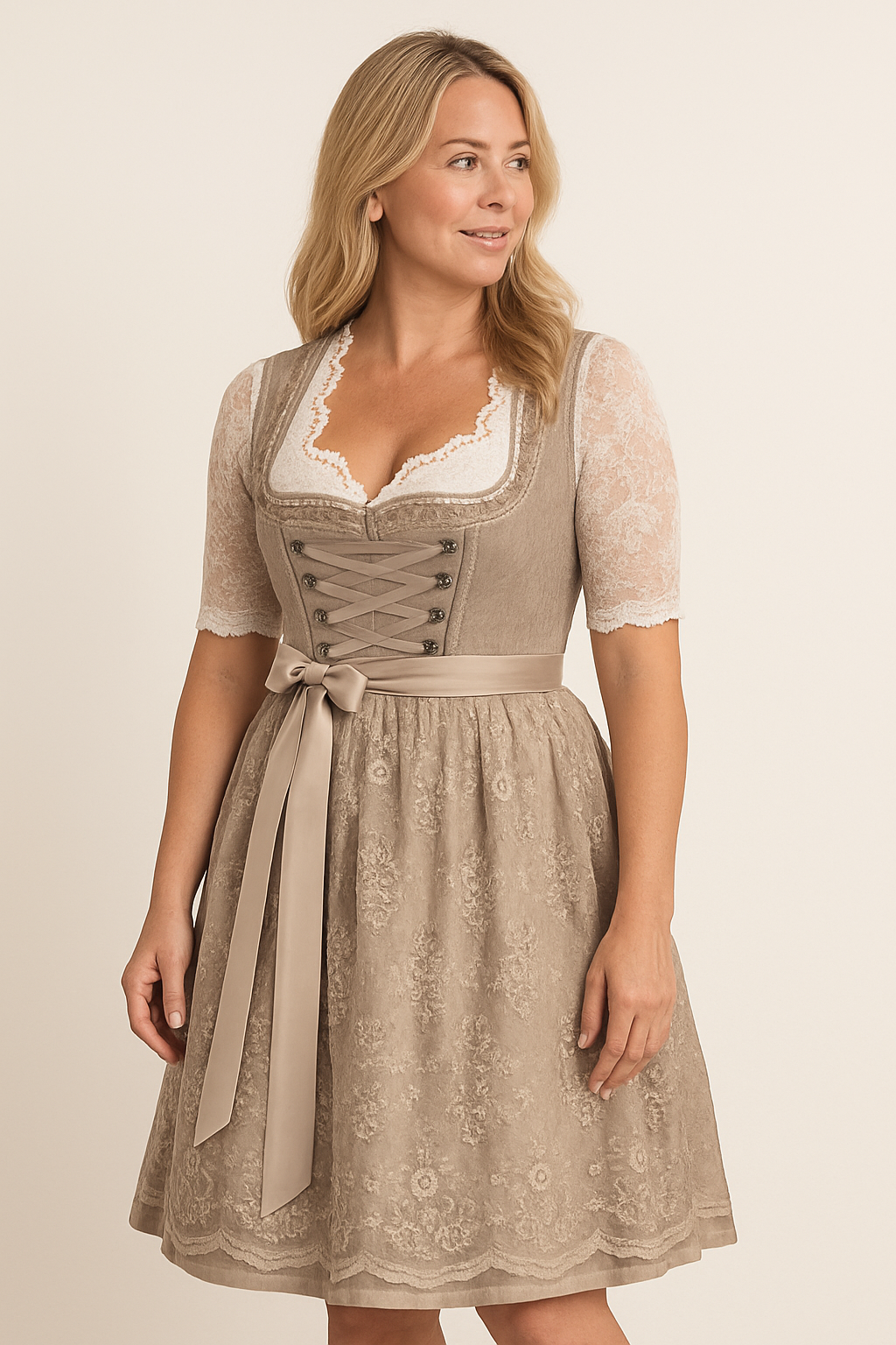 Bavarian Lace Dirndl Dress