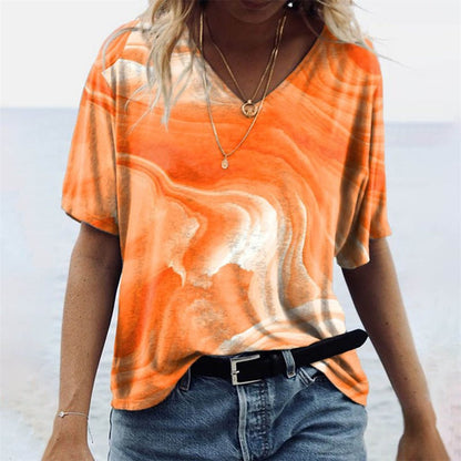 Boho Breeze V Neck Tee