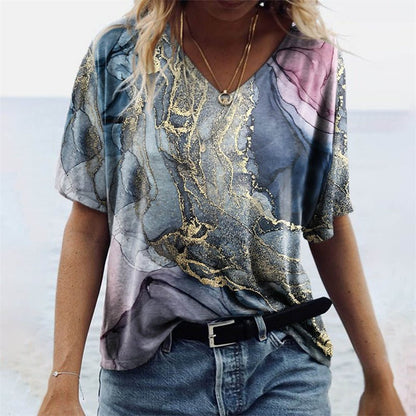 Boho Breeze V Neck Tee