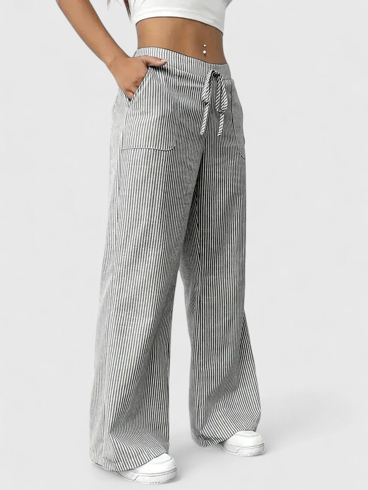 Breezy High Waist Wide Leg Trousers