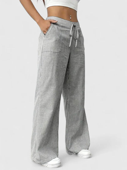 Breezy High Waist Wide Leg Trousers