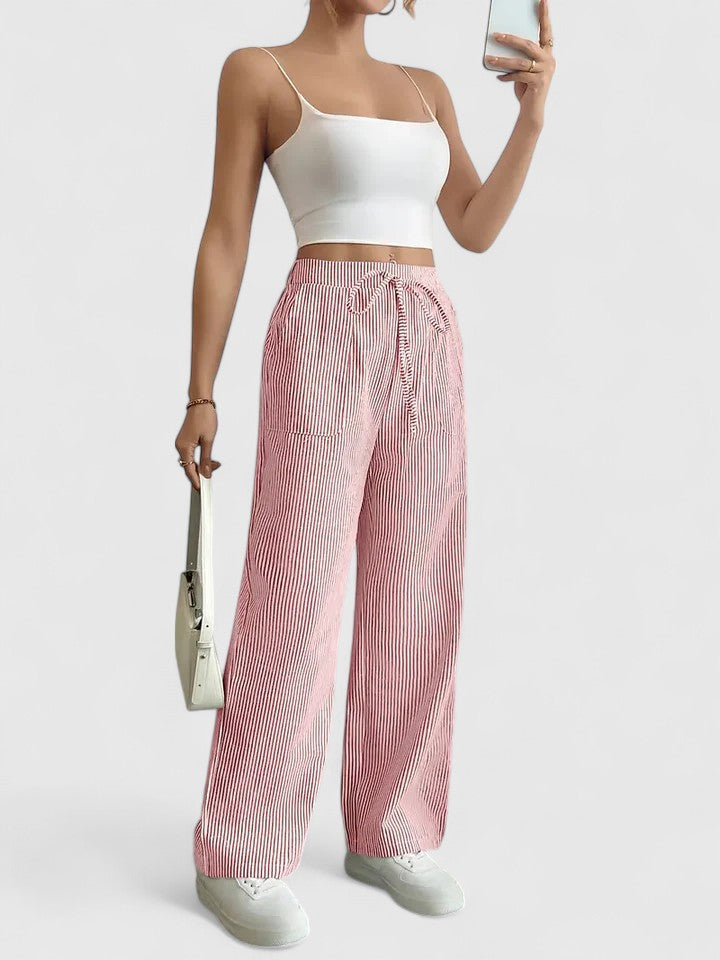 Breezy High Waist Wide Leg Trousers