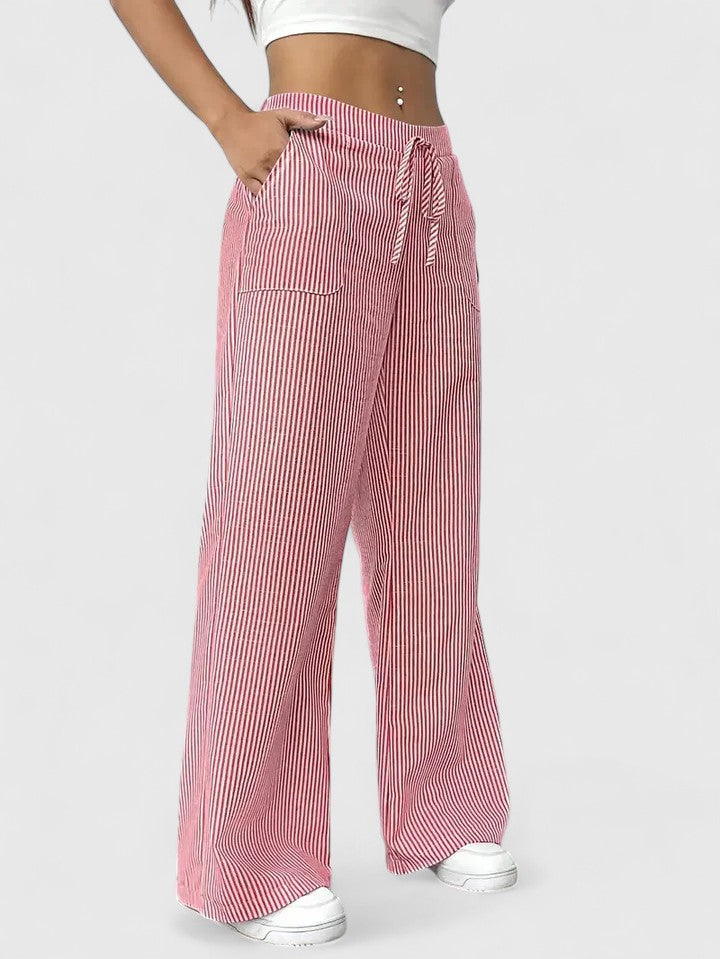 Breezy High Waist Wide Leg Trousers