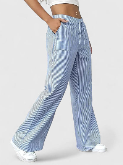 Breezy High Waist Wide Leg Trousers
