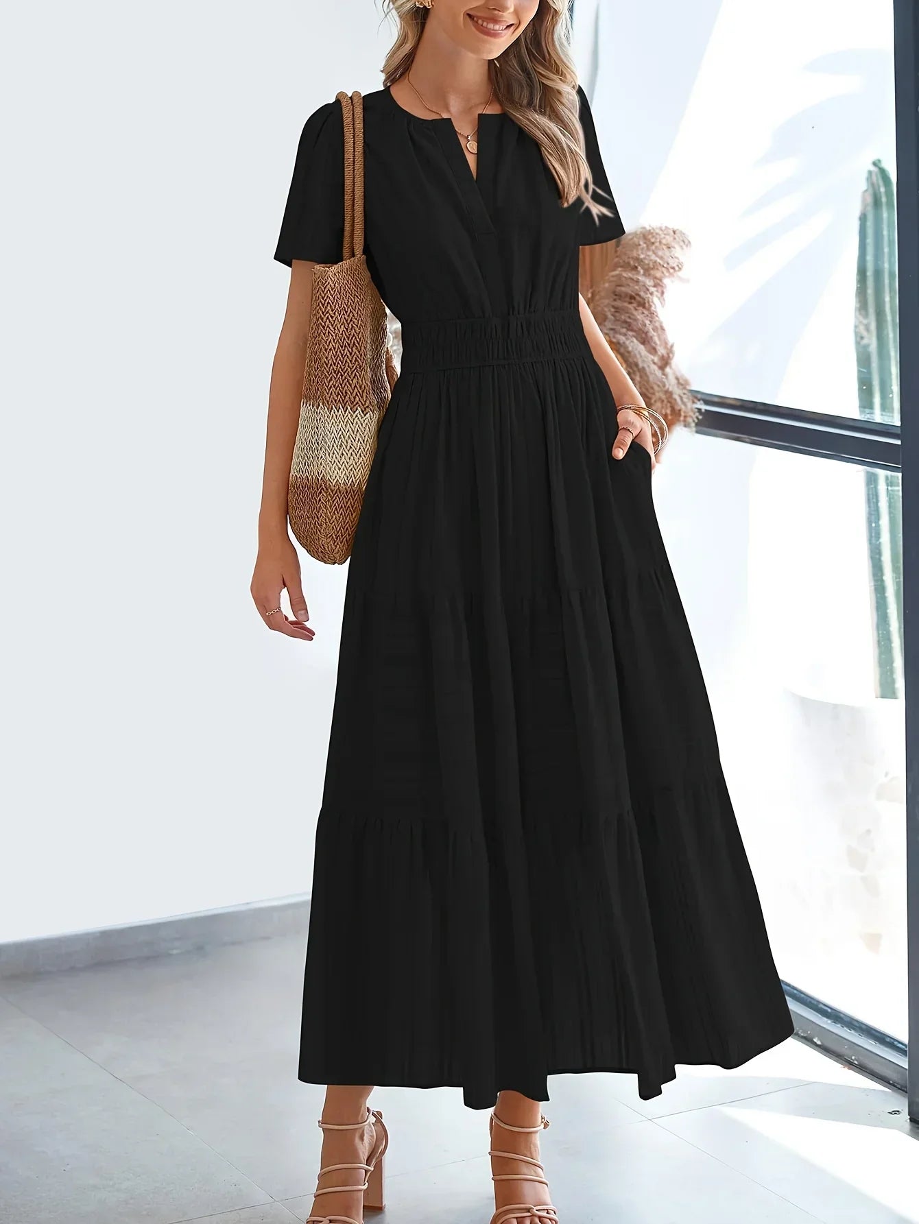 Breezy Modest Maxi Dress