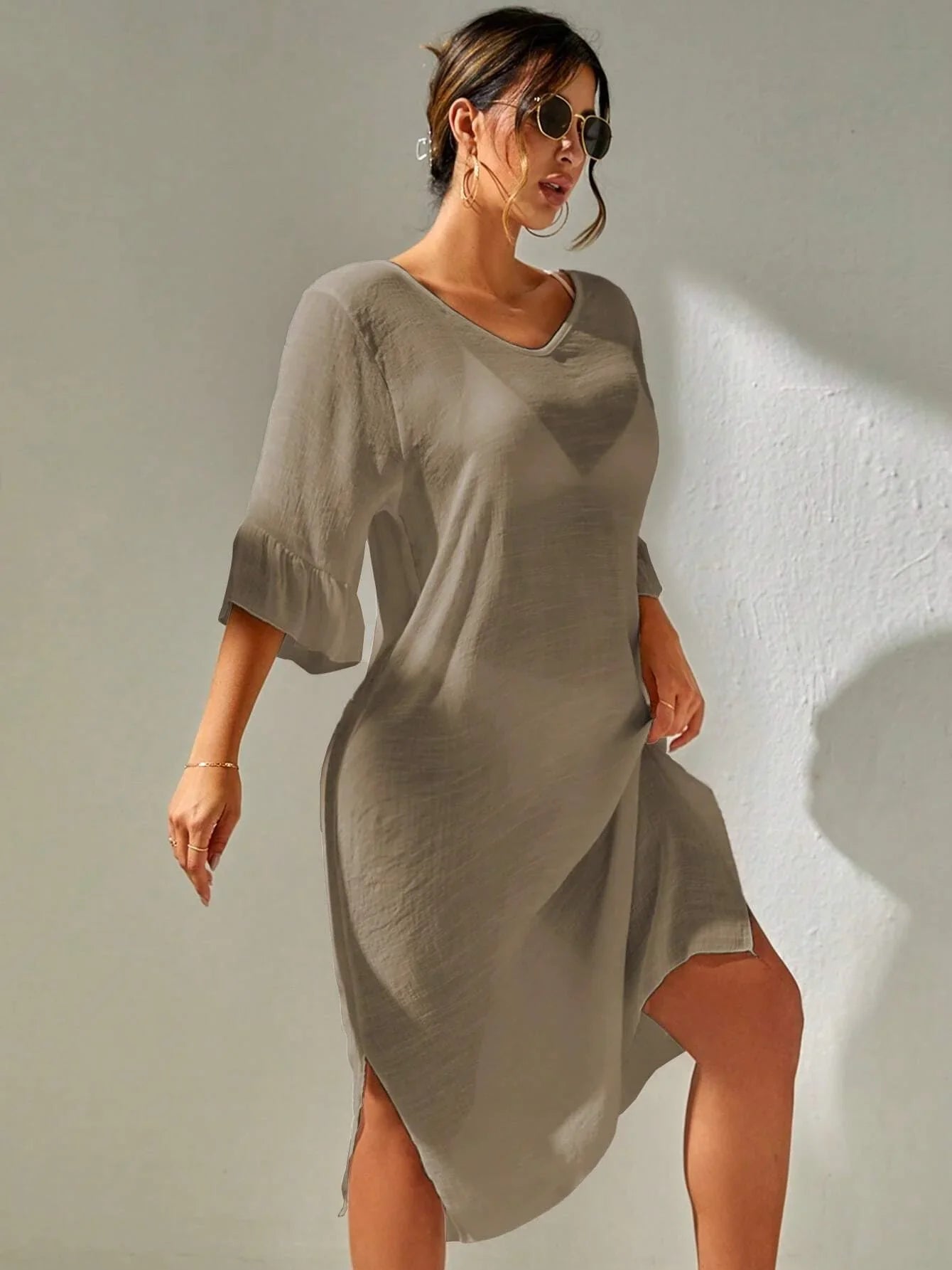 Breezy Tie Back Beach Maxi Dress