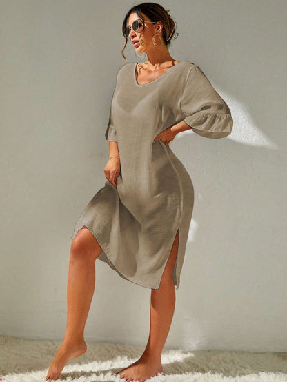 Breezy Tie Back Beach Maxi Dress