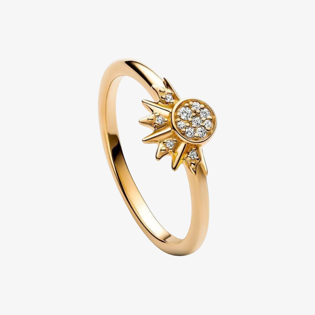 Celestial Sun & Moon Stackable Ring Set