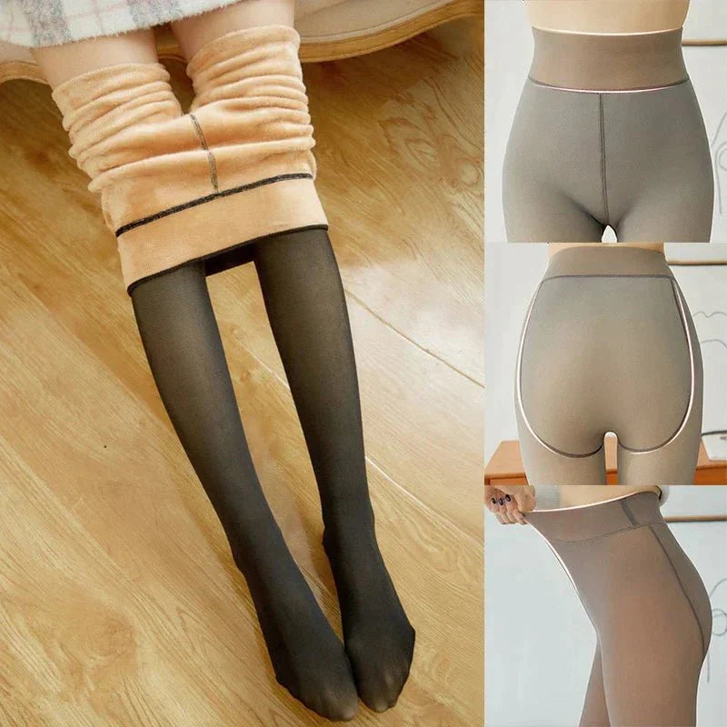 Cozy Fleece Sheer Tights