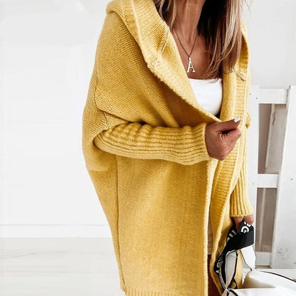 Cozy Oversized Hooded Knit Cardigan