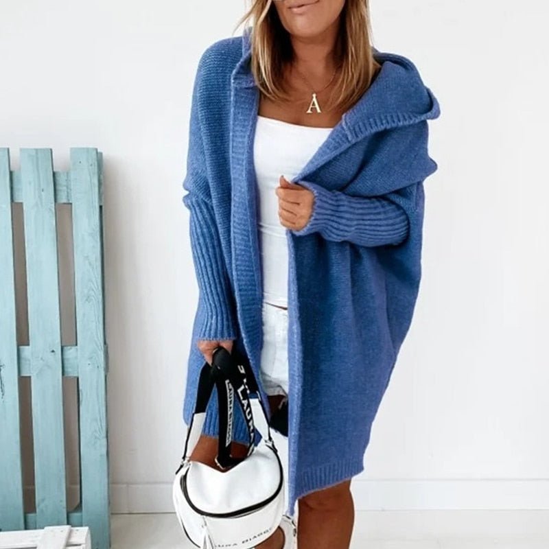 Cozy Oversized Hooded Knit Cardigan