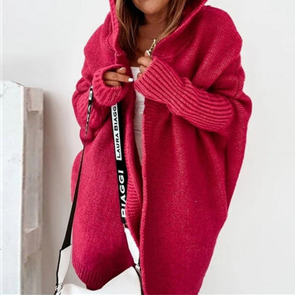 Cozy Oversized Hooded Knit Cardigan