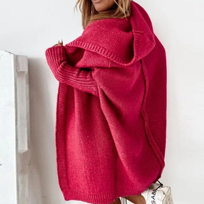 Cozy Oversized Hooded Knit Cardigan