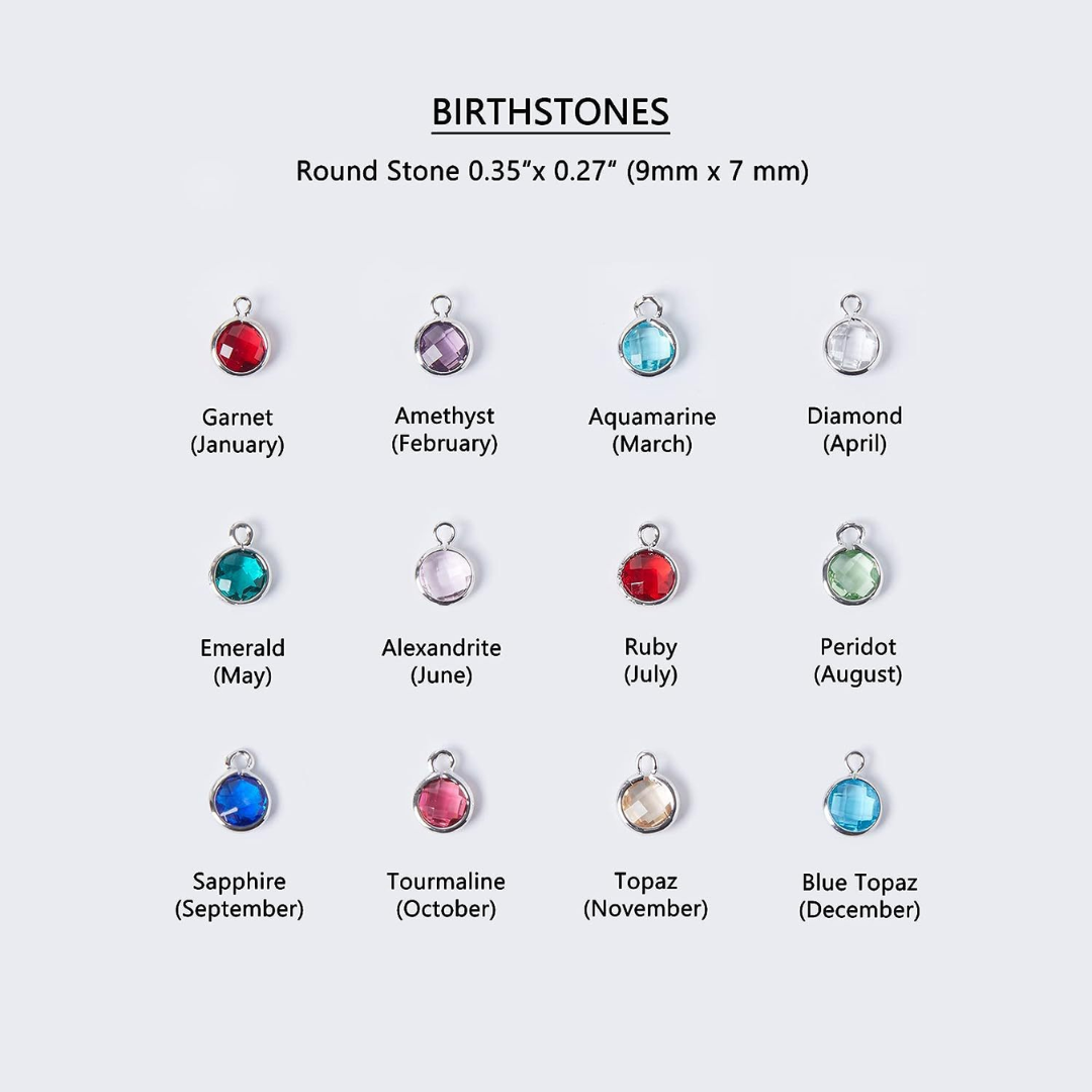 Custom Birthstone Name Necklace