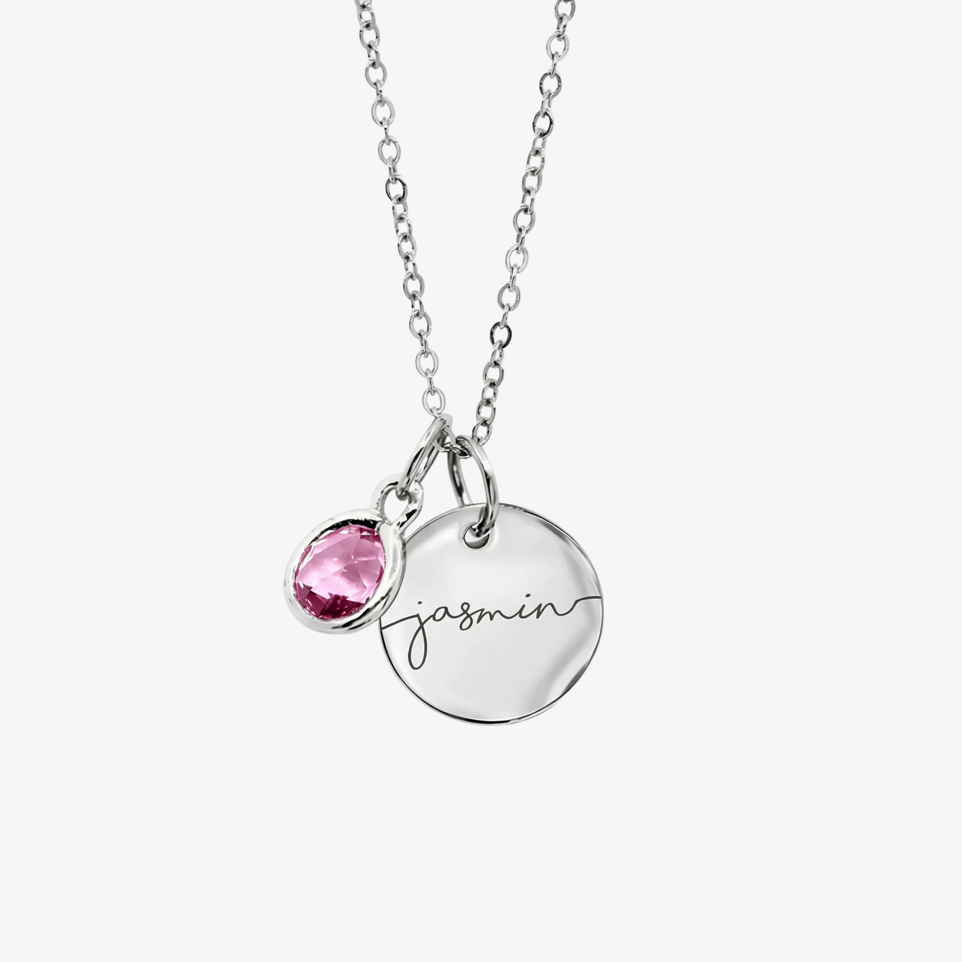 Custom Birthstone Name Necklace