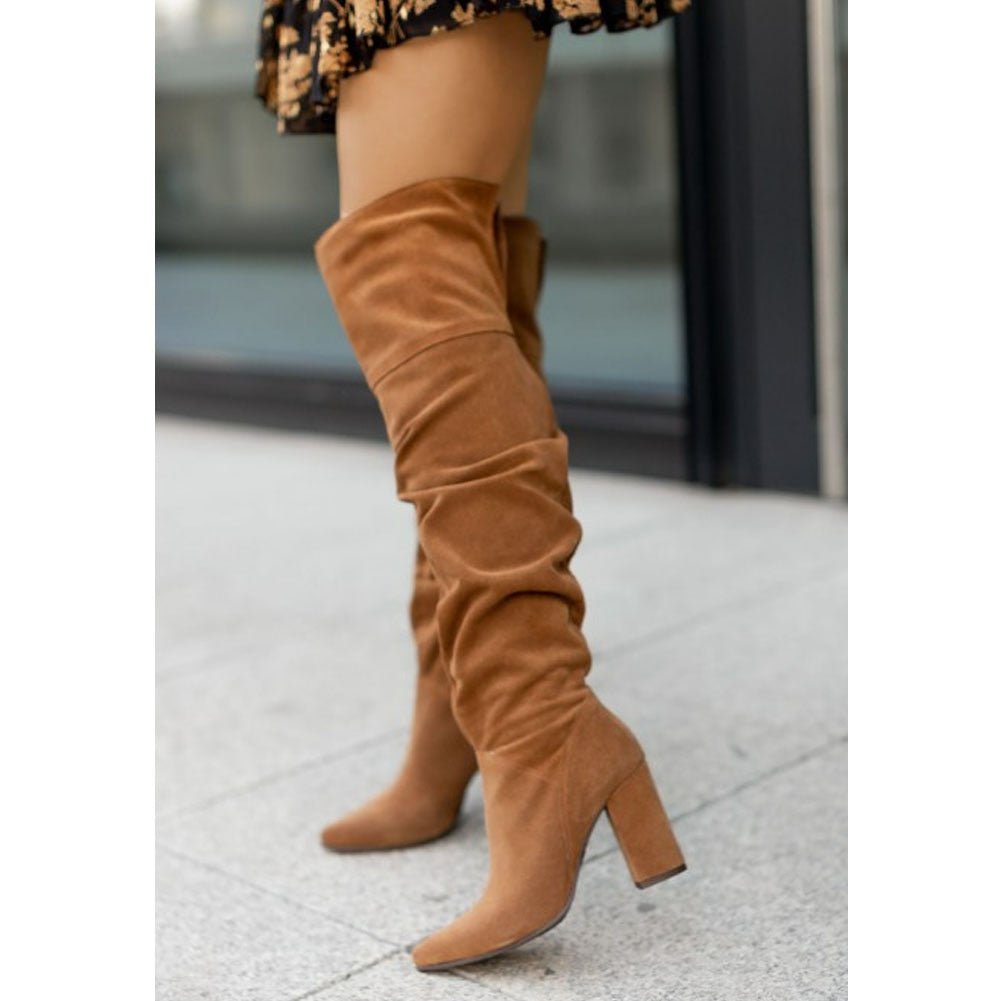Diana Faux Suede Thigh High Boots
