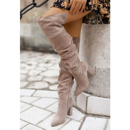 Diana Faux Suede Thigh High Boots