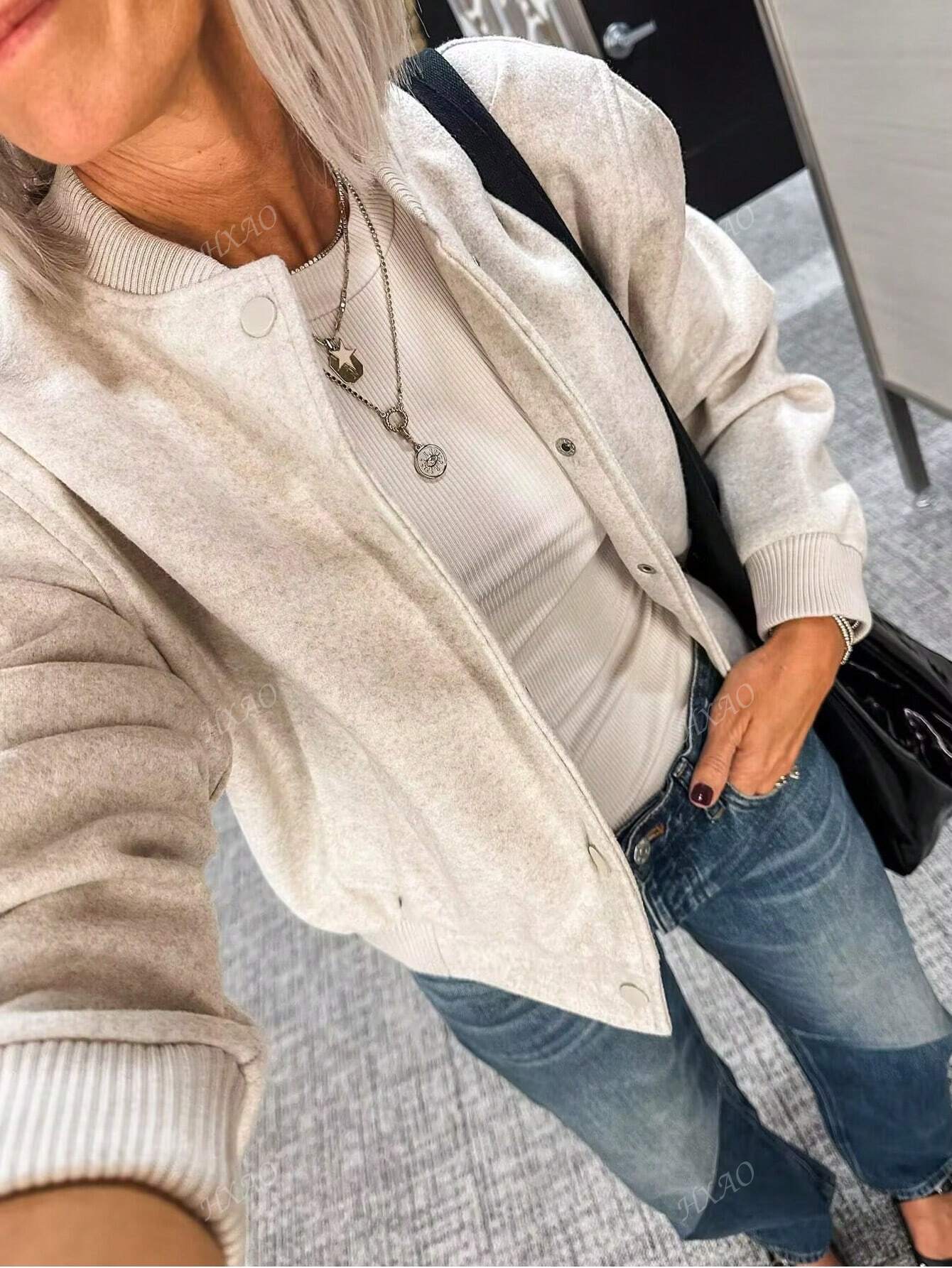 Everyday Structured Lightweight Bomber Jacket