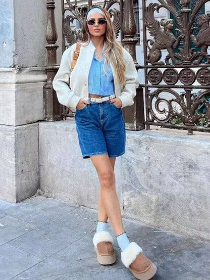 Everyday Structured Lightweight Bomber Jacket