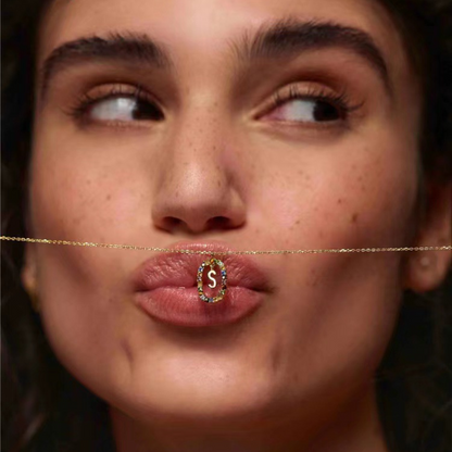 Gemstone Initial Necklace