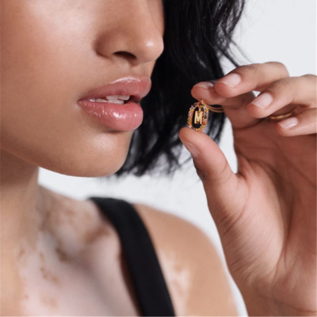 Gemstone Initial Necklace