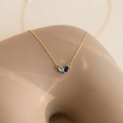 Signature Dual Birthstone Heart Necklace