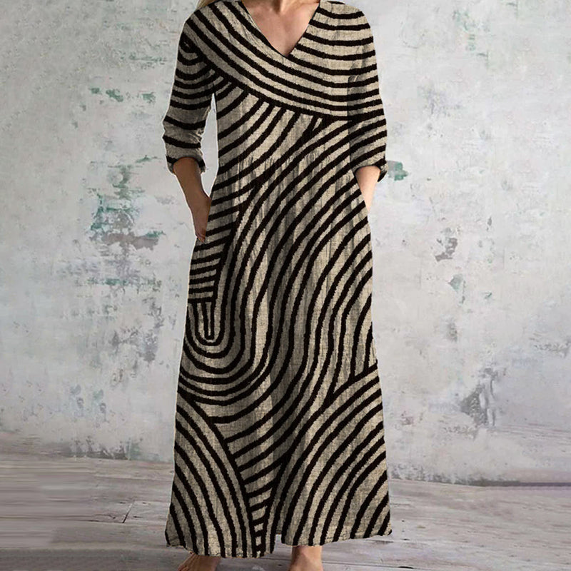 Gianna Vintage Striped Dress