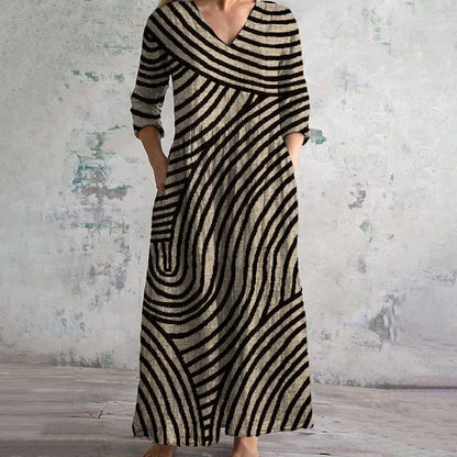 Gianna Vintage Striped Dress