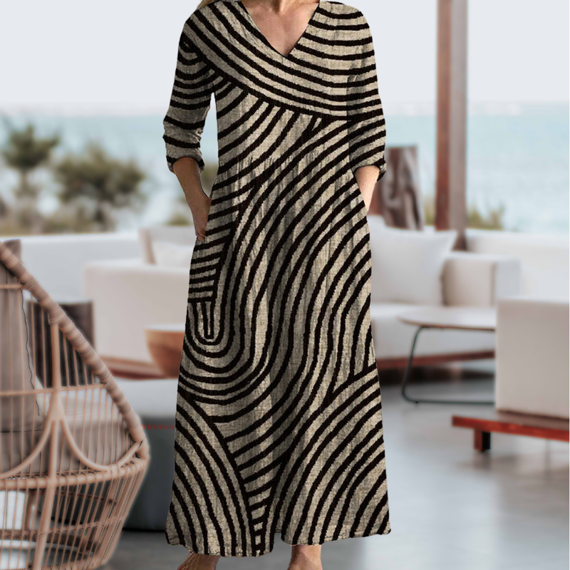 Gianna Vintage Striped Dress