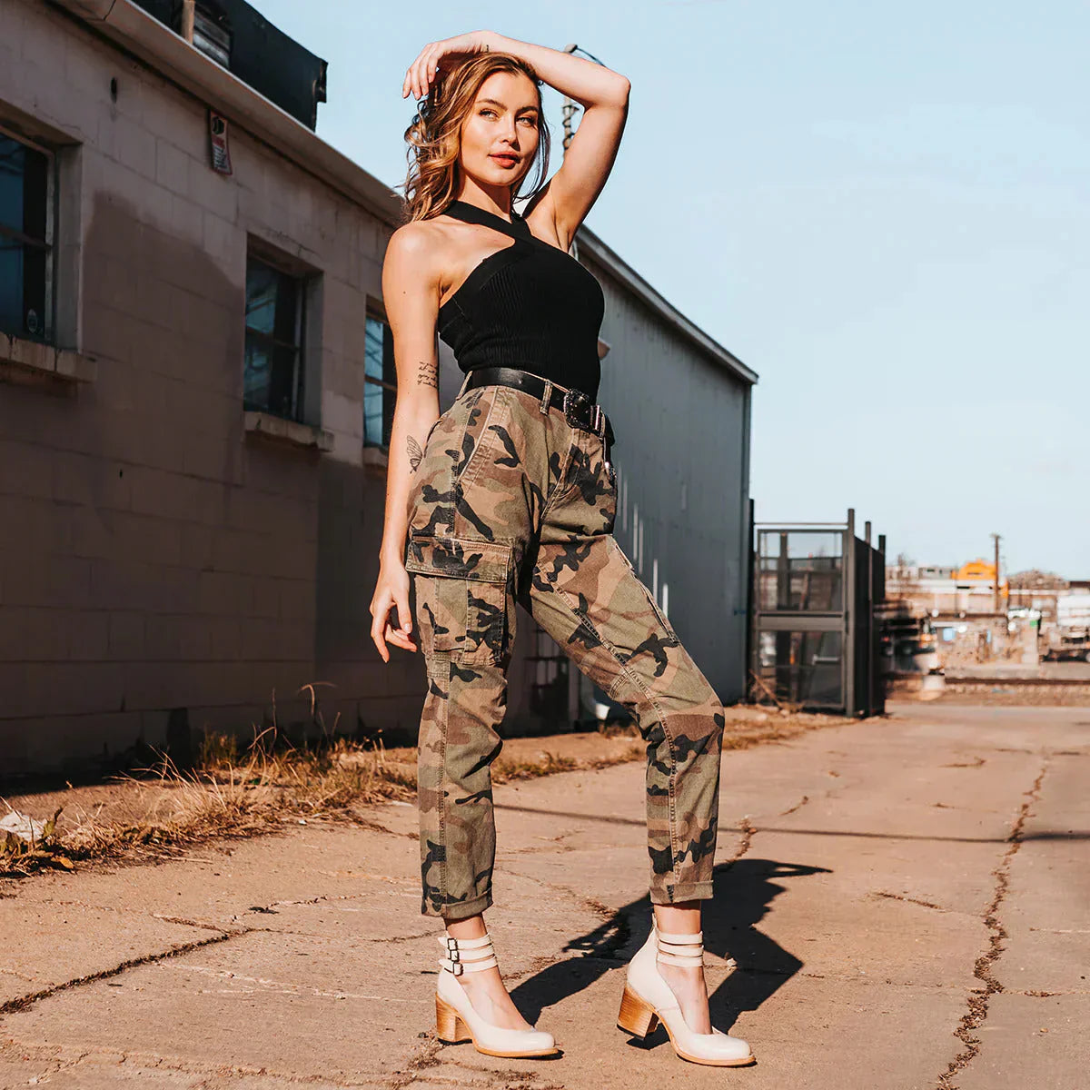 Gina Polished Block Heel Ankle Boots